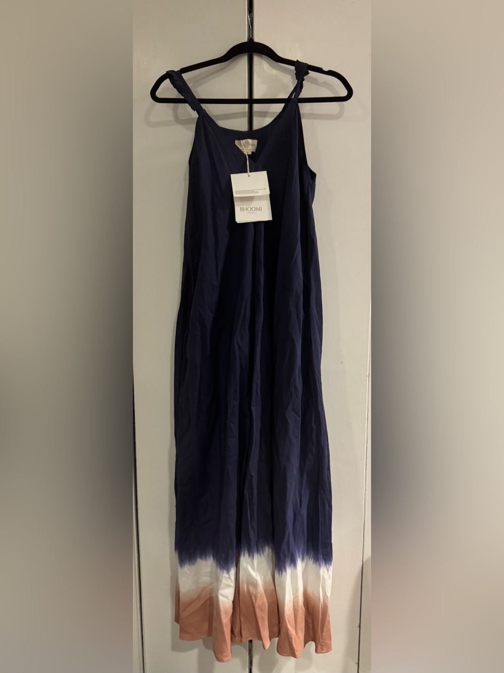 Bloom Navy Maxi Skirt with Dip-Dye Hem